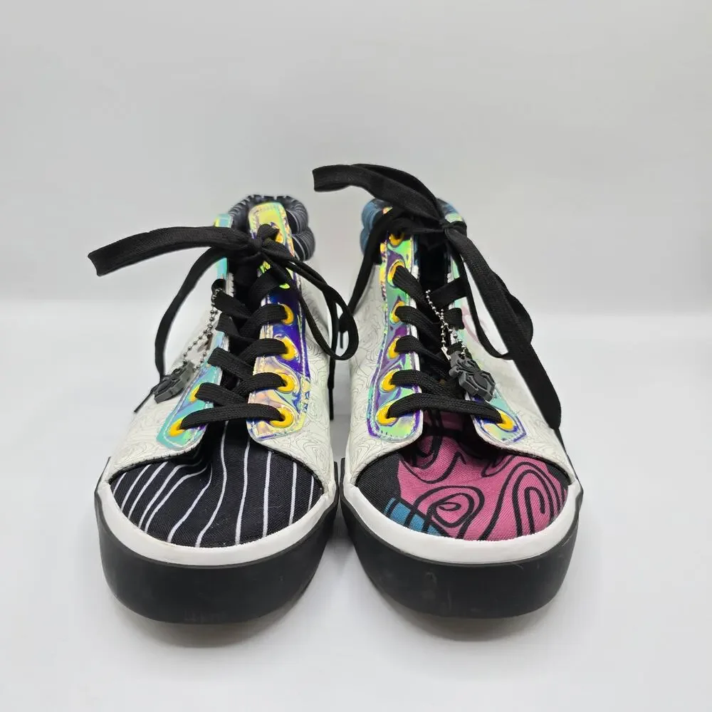 Disney Nightmare Before Christmas Jack & Sally holographic high top shoe women 9